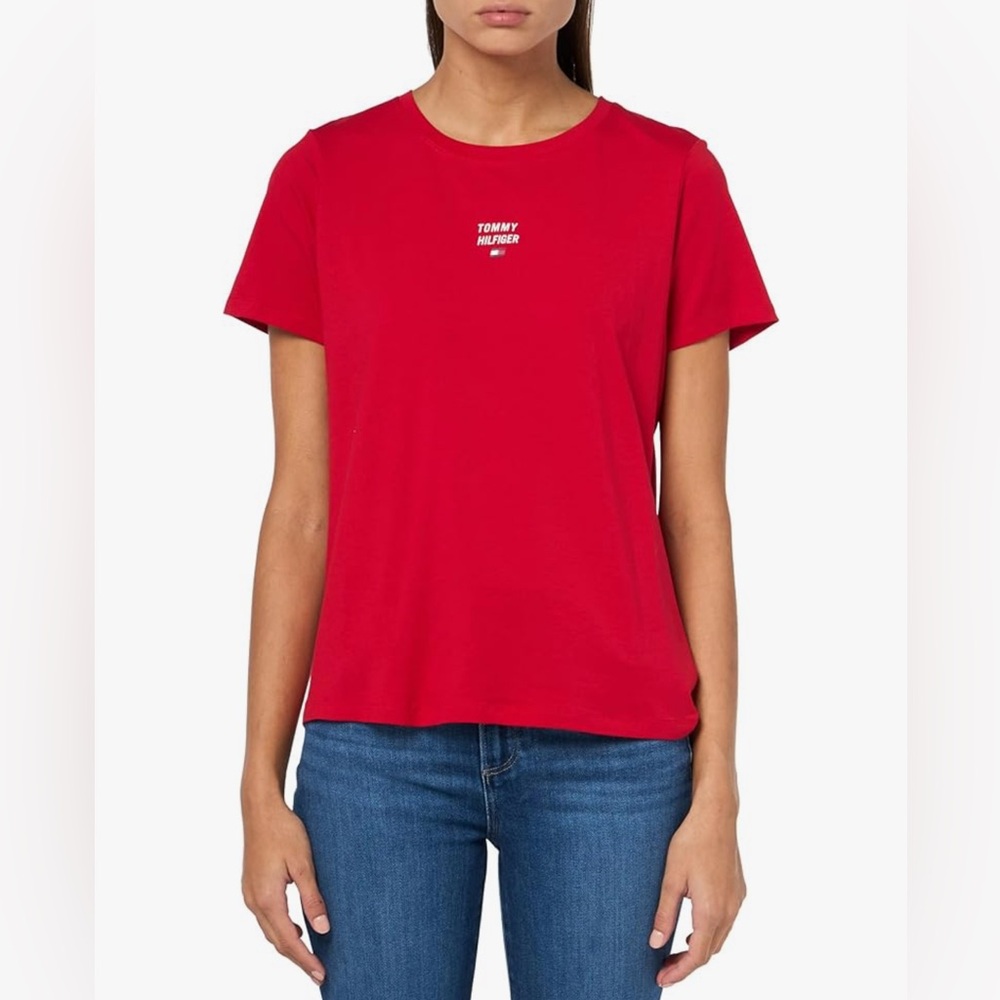 Tommy Hilfiger Women's Red T-Shirt